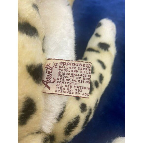 Vintage Avanti Wallace Berrie Leopard Stuffed Plush Applause Toy 12 Inches - Picture 5 of 6